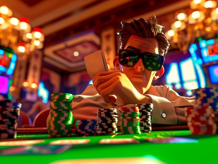 Live casino blackjack table alongside racing markets